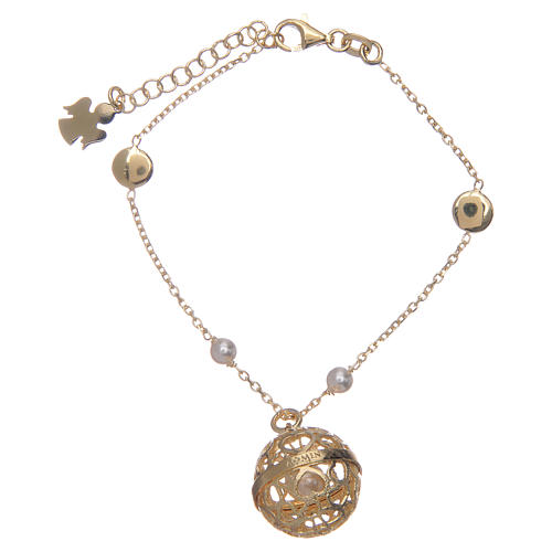 AMEN angel caller bracelet - golden silver 925