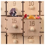 House Advent calendar 40x30x10 cm Nativity scene with lights 