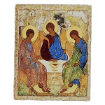 Icon of the Trinity, Andrei Rublev, Linea Aurea Retouch Botega Tifernate