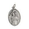 saint christopher medal with relief 2.5 cm zamak