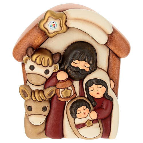 Thun Christmas relief Holy Family with Jubilee 2025 logo