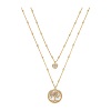Amen double necklace tree of life mother of pearl zircon