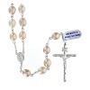 Miraculous medal rosary 8 mm baroque freshwater pearl