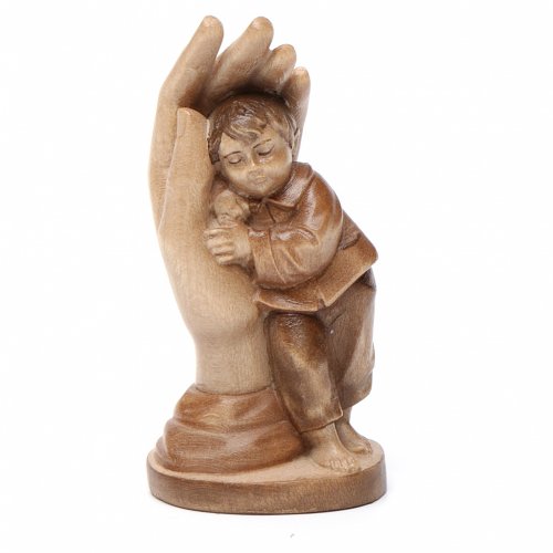 Protective Hand and Wooden Child Valgardena
