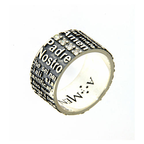 Amen ring in 925 sterling silver