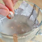 How to clean silver jewelry Cleaning gold and silver jewelry. Cleaning women jewelry concept.