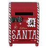 christmas mailbox red metal 20x15x10 cm