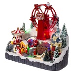 christmas village set with big wheel