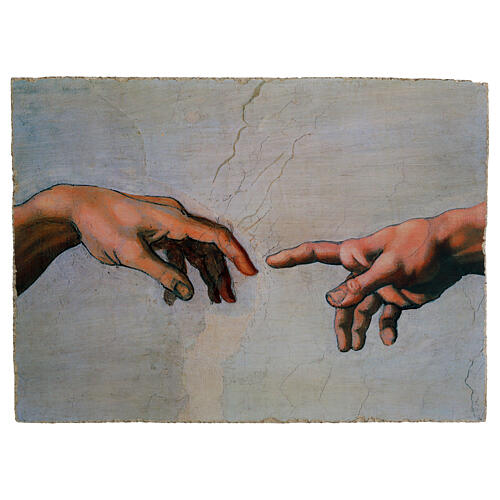 Creation of Adam, Michelangelo, Essential, Linea Aurea Bottega Tifernate