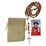 Wooden rosary with Carlo Acutis