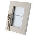 White picture frame with married couple