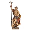 St John the Baptist wooden statue painted 