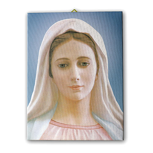 bild auf leinwand madonna von medjugorje 25x20 cm