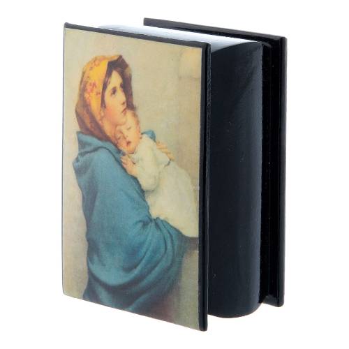 Russische Lackdose aus Papiermache Madonna