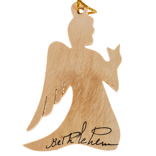 Schmuck Weihnachtsbaum Olivenholz Palästina Engel