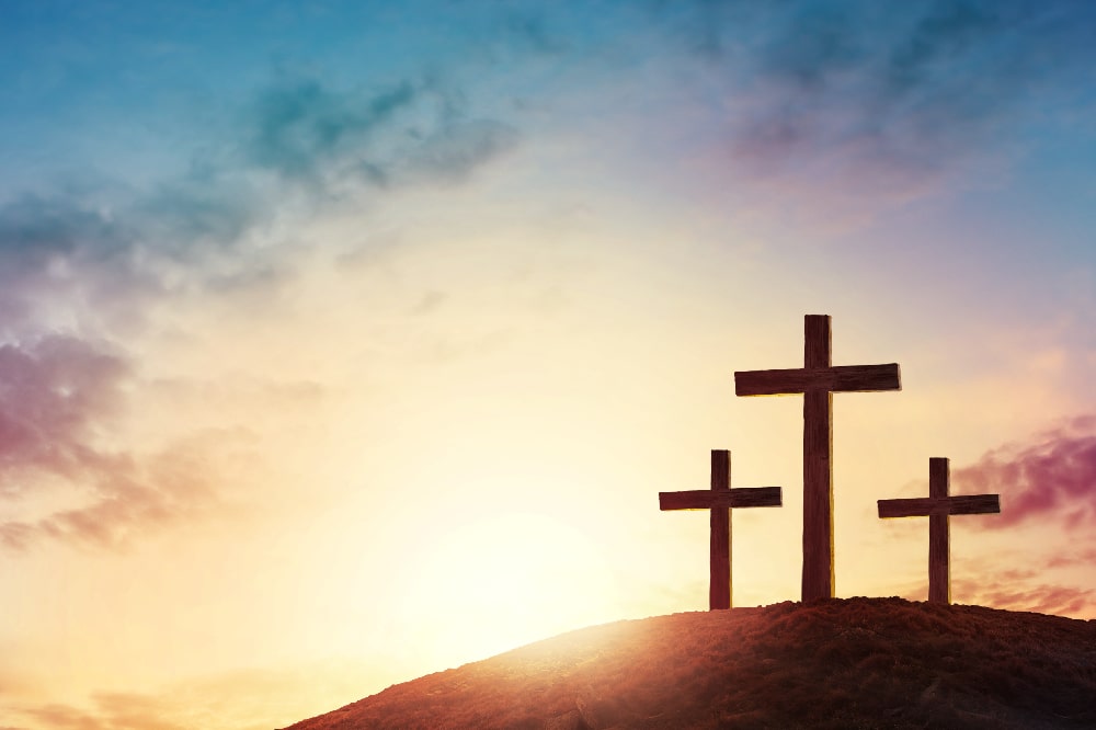 Der heilige Dismas, der reuige Dieb, der in den Himmel gekommen ist