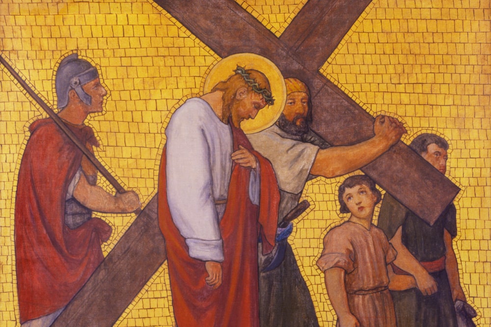 Simon von Cyrene, der Mann, der Jesus half, das Kreuz zu tragen