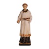 farbige statue aus holz priester grodnertal