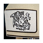 Mitra aus Wolle mit Lurex „Vier Evangelisten“, Atelier Sirio