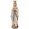 Madonna Lourdes mit Kranz bemalten Grödnertal Holz 