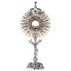 Monstranz, Messing vergoldetversilbert, barocker Stil, 70 cm