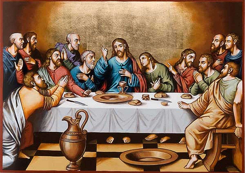 Ícono Última Cena católica 50x70cm Rumania