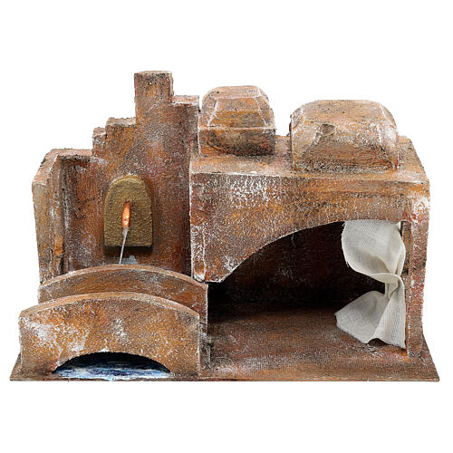 cabana de estilo arabe con estanque