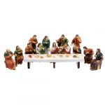 Escena de la Última Cena de resina 9 cm