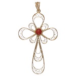 cruz de plata 800 con coral