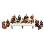 Escena de la Última Cena de resina 9 cm