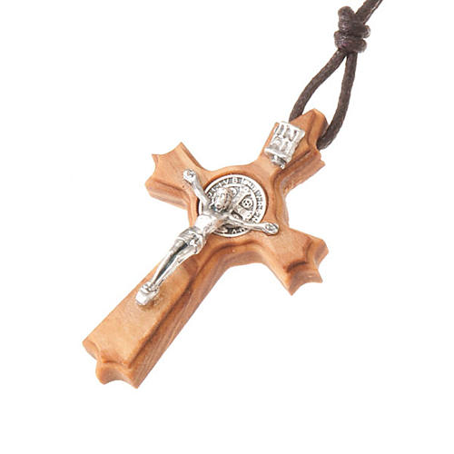 Cruz colgante san benito con puntas