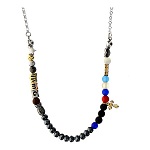 Collar Vida de Jesús Agios plata 925 hematites 