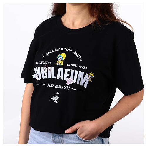 camiseta mascota oficial jubileo 2025 negra luce and friends