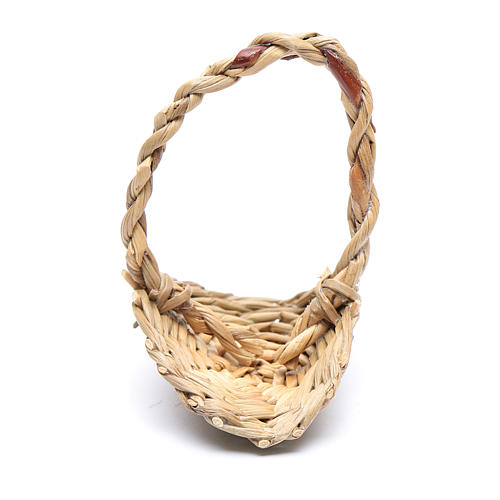 Cesto mimbre con mango 5x5 cm belén hecho con bricolaje