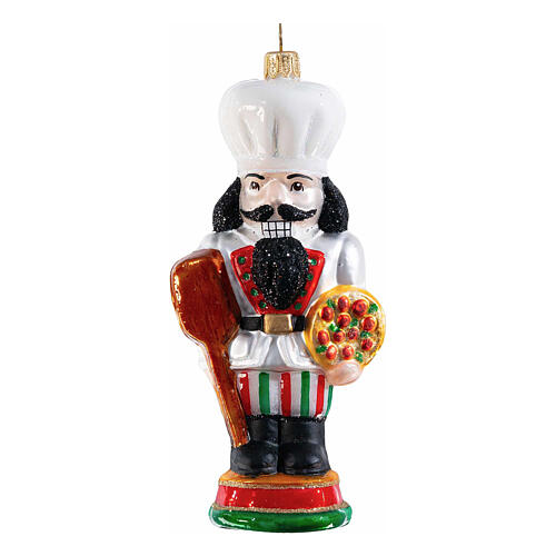 Decoración navideña árbol Nutcracker italiano vidrio soplado altura 15 cm