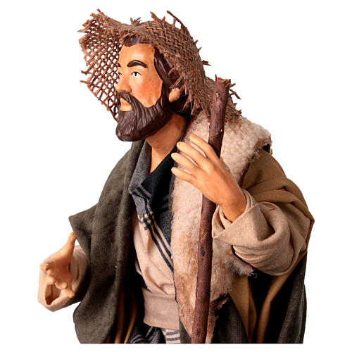 Pastor de 30 cm. con bastón belén napolitano