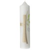 Vela boda alianzas cruz purpurina 265x60 mm