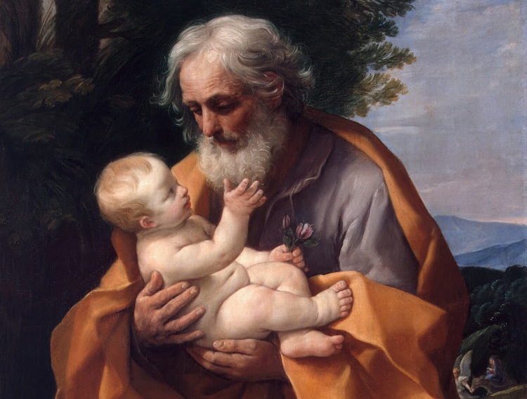 Saint Joseph St Joseph with Infant Christ in his Arms, by Guido Reni