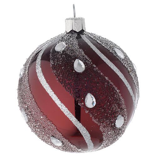 boule de noël en verre 80 mm