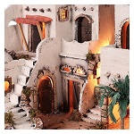 Village en style arabe avec oasis pour crèche napolitaine de 10 cm 150x150
