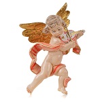 ange au violon 17 cm fontanini type porcelaine