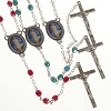 Chapelet verre Notre Dame de Gonare blanc rouge vert 