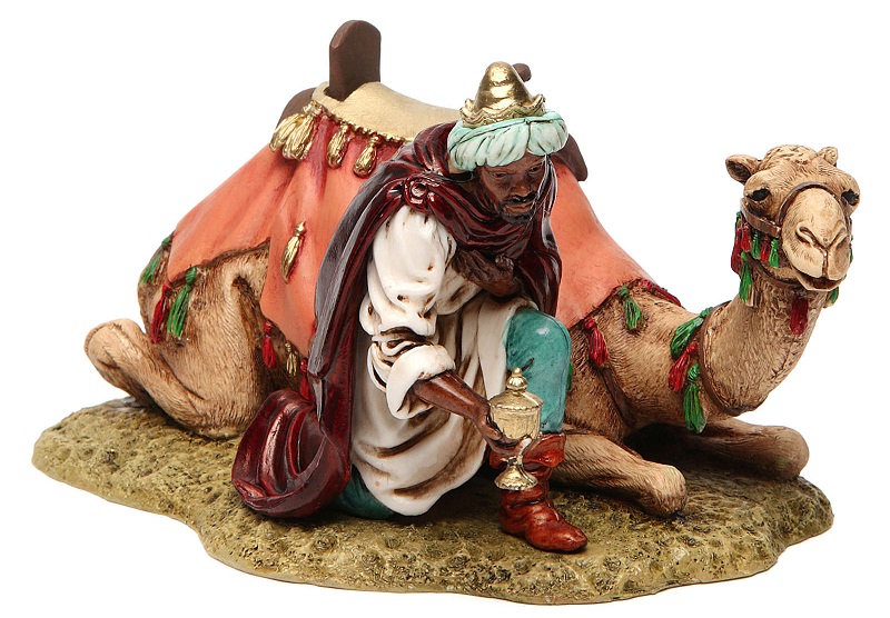 Re magio con cammello 13 cm Moranduzzo