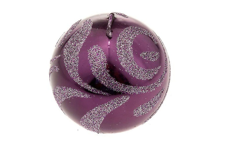 Candela di Natale sfera viola
