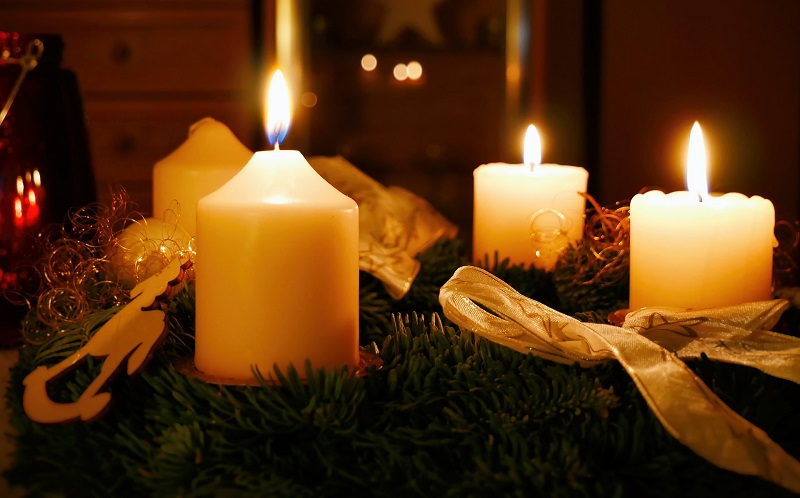 Candele natalizie centrotavola