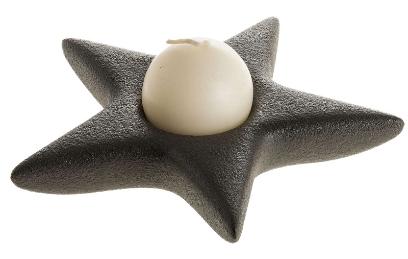 Stella portacandela Natale gres porcellanato fumé