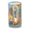 candela a batteria con madonna di lourdes con finta candela interna