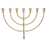 candelabro menorah 7 fiamme ottone dorato 150x150