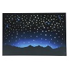cielo luminoso e montagne con led e fibra ottica 40x60 cm