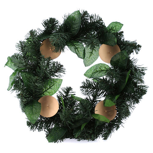 corona davvento e candele sfere lucide 10 cm